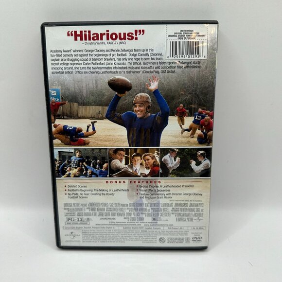 Leatherheads DVD 2008 George Clooney Renee Zellweger Comedy Universal Full Scree - Picture 2 of 3